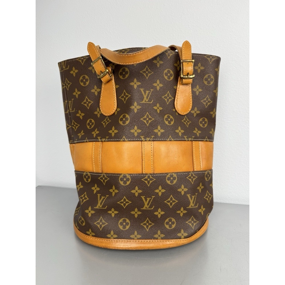 Vintage Louis Vuitton Monogram Bucket GM Handbag The French Company Made In USA - Picture 3 of 13